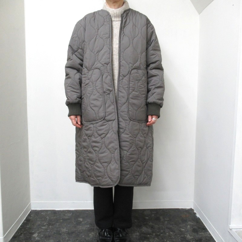 MidiUmi キルティングロングコート/CGY92